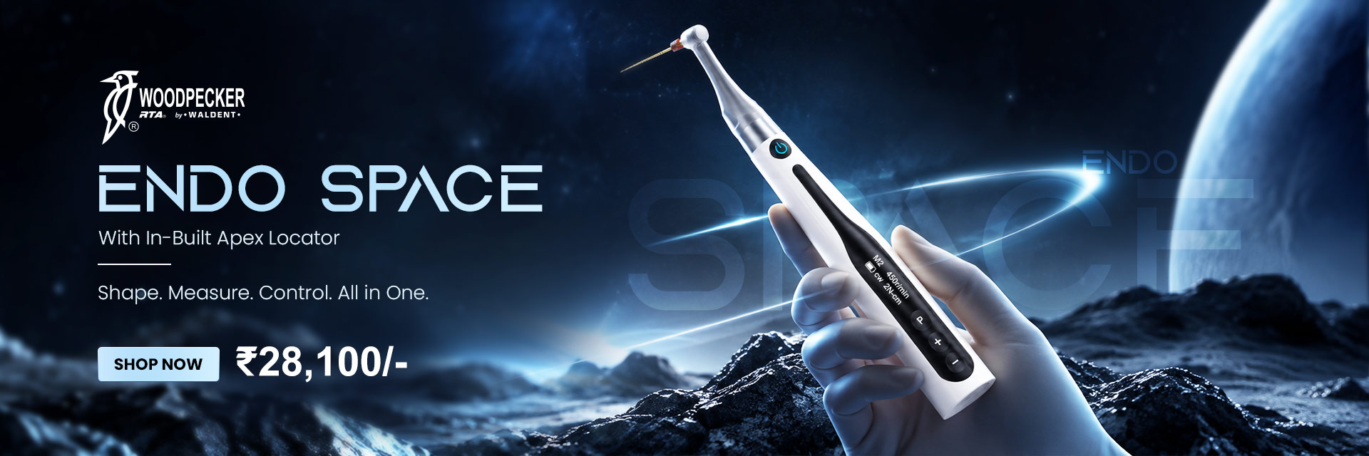 Woodpecker RTA Endo Space Brushless Endomotor With In-Built Apex Locator By Waldent